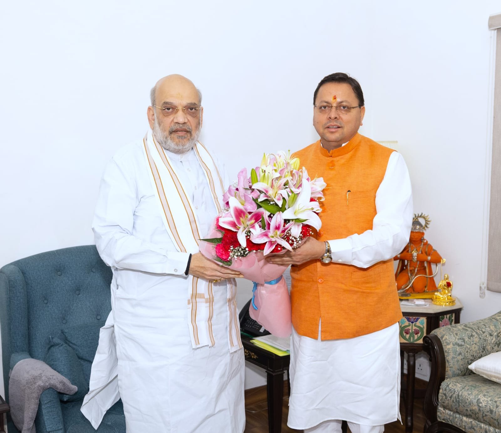 गृहमंत्री अमित शाह से मुख्यमंत्री पुष्कर सिंह धामी ने की मुलाकात, कई महत्वपूर्ण विषयों पर हुई चर्चा