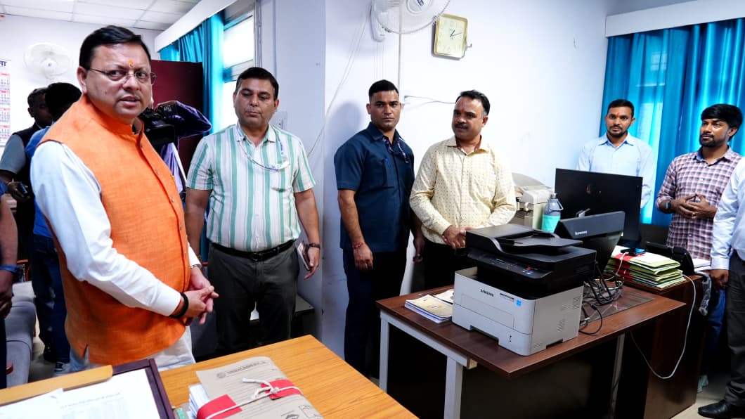 सीएम धामी ने विधान सभा कार्यालयों का किया निरीक्षण