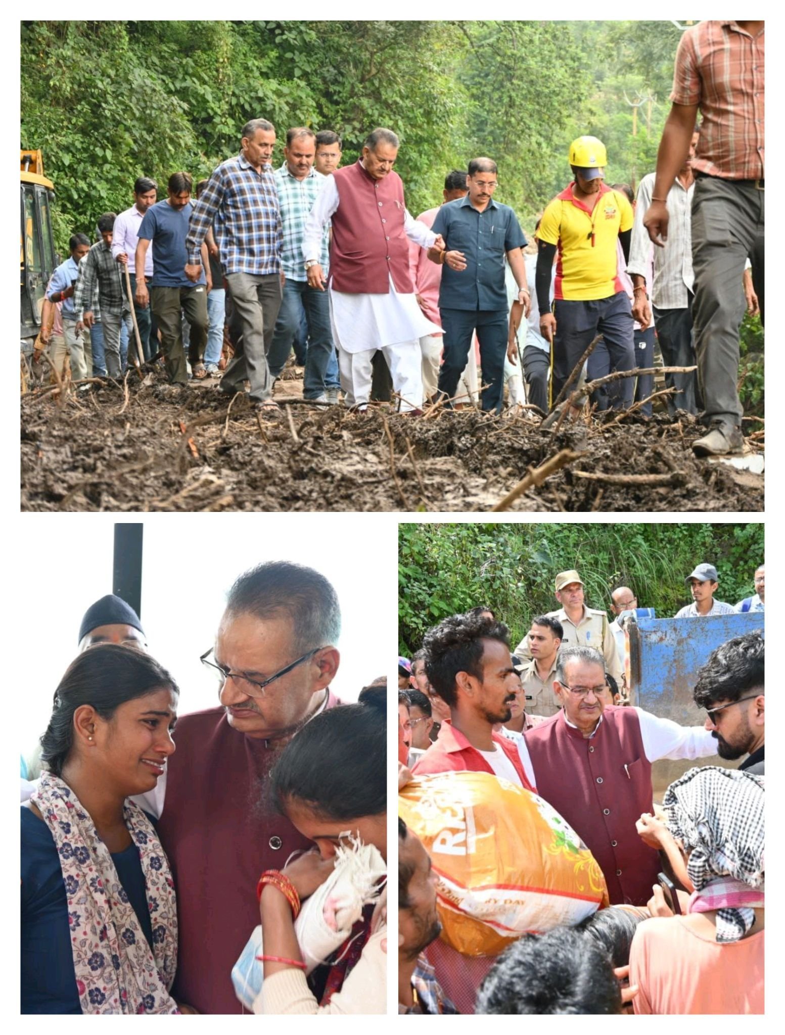 आपदा प्रभावित क्षेत्रों का दौरा करने पहुंचे मंत्री गणेश जोशी, राहत और पुनर्निर्माण कार्यों का जायजा लिया
